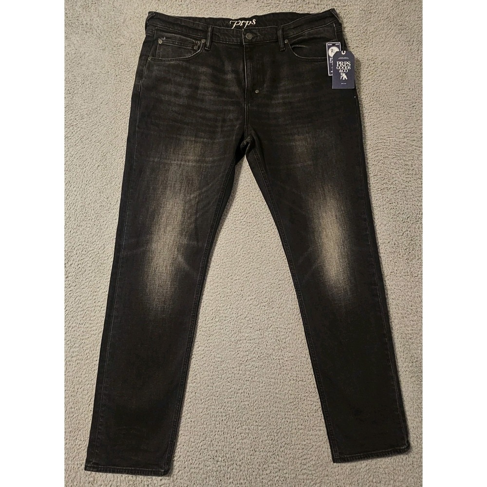 PRPS Le Sabre Jeans Slim Straight‎ Fit Mens Size 40 x 33 Japanese Denim Black